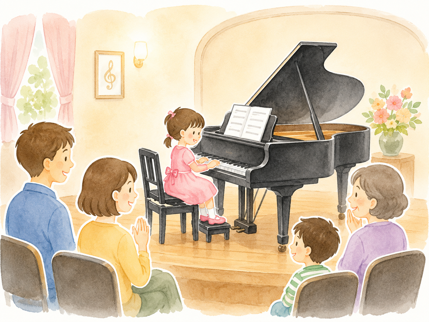 発表会のイラスト